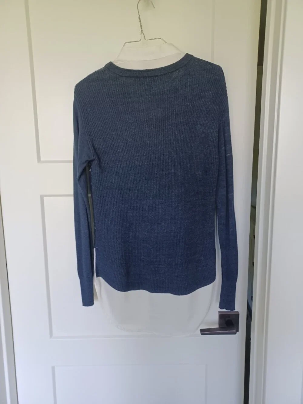 Simply Vera - Vera Wang faux 2-in-1 layered knit sweater and blouse Size PM